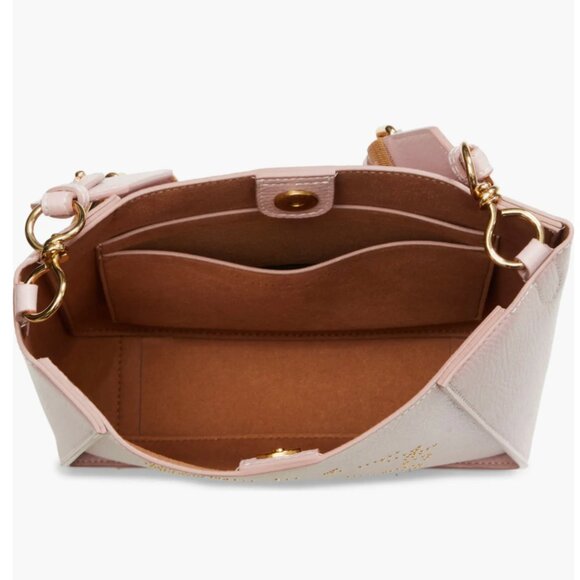 Stella McCartney Crossbody Bag PALE MAUVE W studded circular SM Logo - Picture 3 of 14